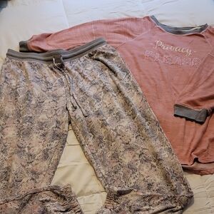 Pink and Gray Lounge Set